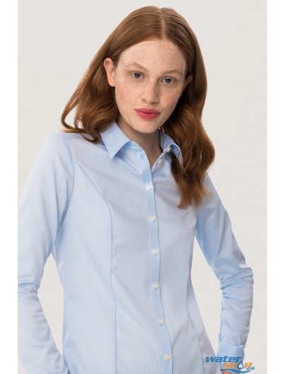 Business-Bluse langarm / kurzarm - weiß